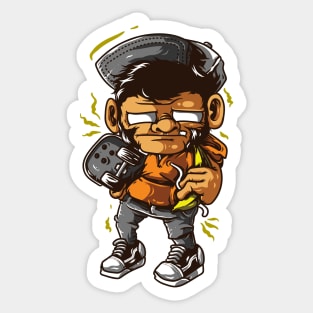 Monkey skateboard Sticker